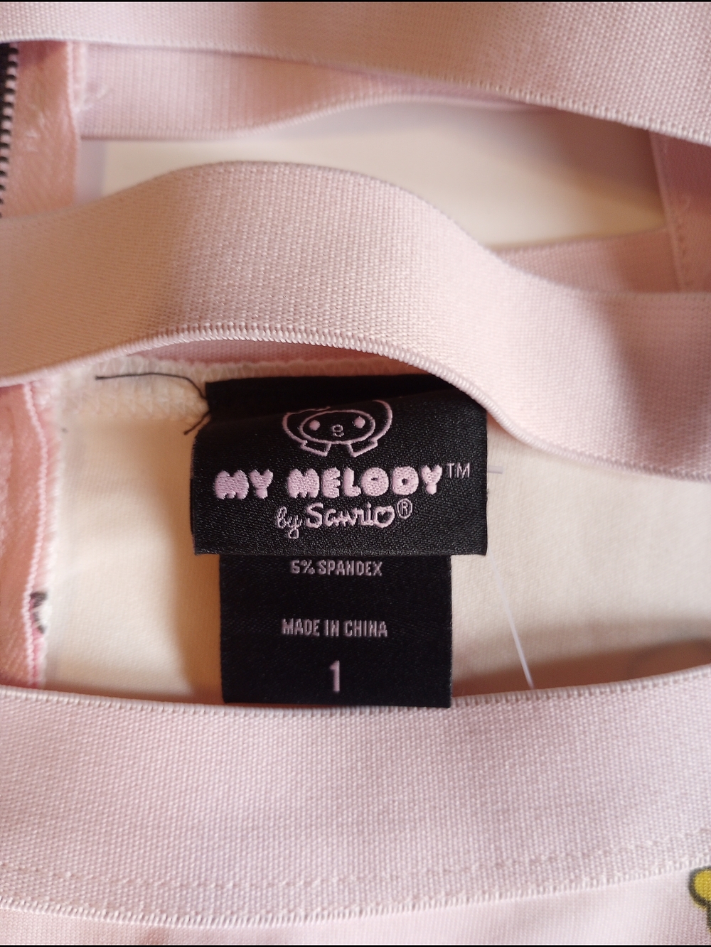 Sanrio My Melody Women's Strappy Elastic Suspenders A-Line Halter Dress. Size 1 - Picture 3 of 4